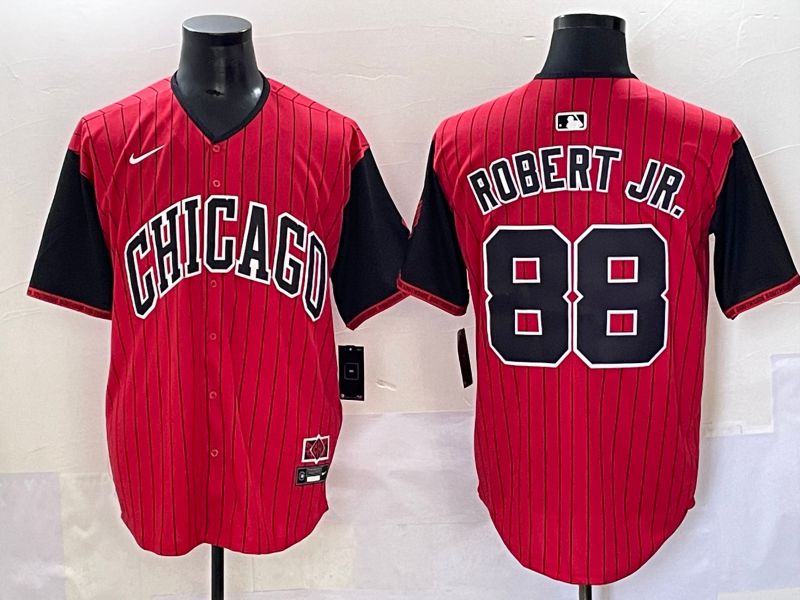 Men 2025 Chicago White Sox #88 Robert jr Red Joint Name Nike MLB Jersey style 99